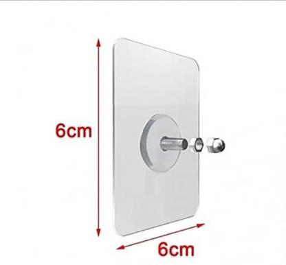 Self Adhesive Wall Hooks, Heavy Duty Sticky Hooks for Hanging 10kg (max), Waterproof Transparent Hooks for Wall (Pack of 10)