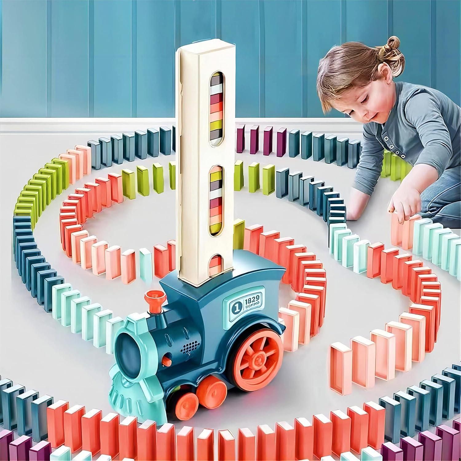 Train Toy Domino Set for Kids BPA-Free Plastic with Sound Effects