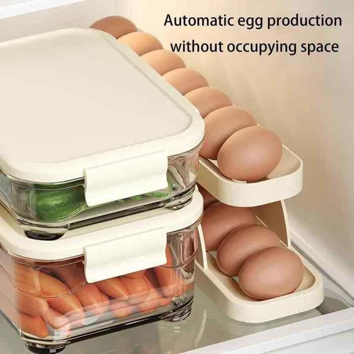 Rolling Egg Holder Container Display Rack