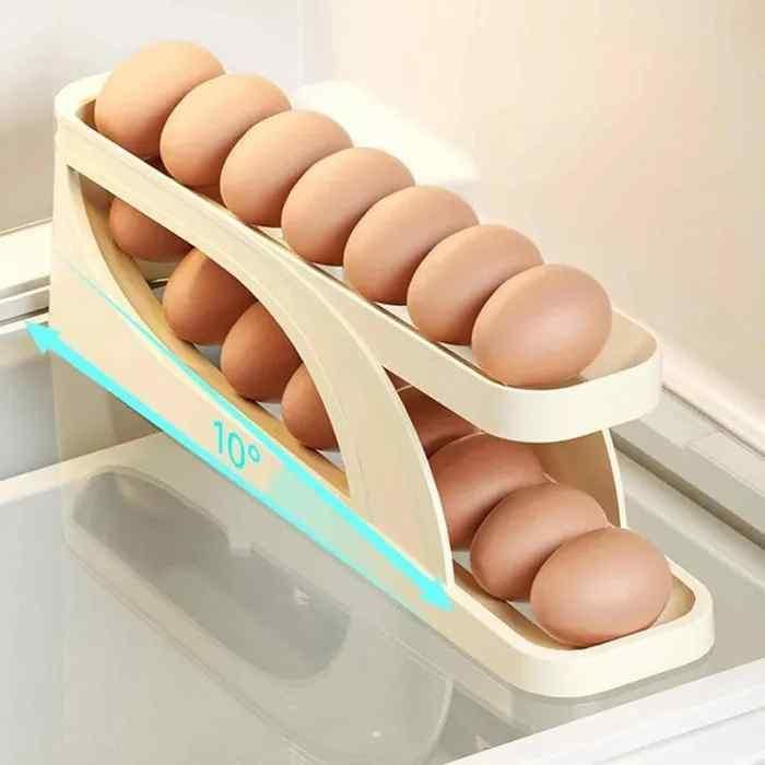 Rolling Egg Holder Container Display Rack