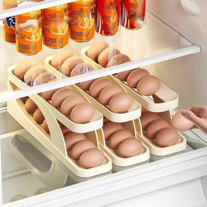 Rolling Egg Holder Container Display Rack