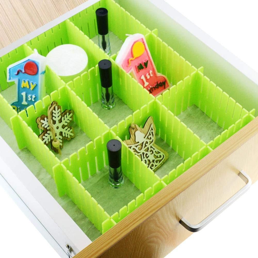 8 Pcs Adjustable Drawer Organiser Dividers